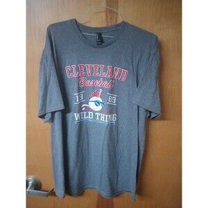 Cleveland Baseball Wild Thing 1989 New Grey 2XL T-Shirt  Indians Baseball